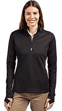 LCK00067 Cutter & Buck Womens DryTech Half Zip with new CUDL logo (Dealer Solutions)