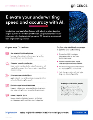 Origence arc OS Decision Engine