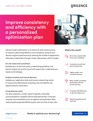 Consulting: Decision Engine Optimization Sales Sheet (Credit Unions)